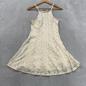 Hollister Mini Dress Women Small White Lace Cutesy Coquette